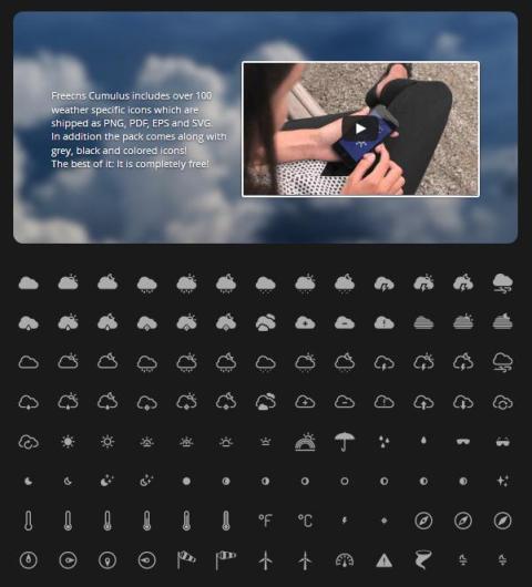 WebDesign Icônes vectorielles météo gratuites - Cumulus