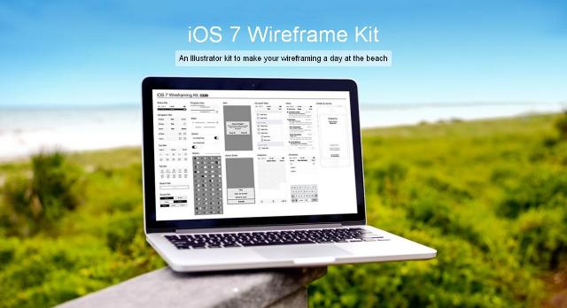 WebDesign Kit gratuit de Wireframing iOS7 Pour Illustrator
