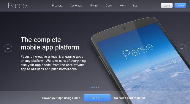 WebDesign La plate-forme la plus complète pour créer une application mobile - Parse