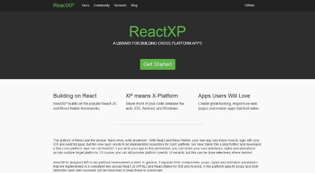 WebDesign Microsoft présente une bibliothèque Javascript pour le développement multi-OS - ReactXP
