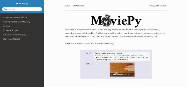 WebDesign Module de montage vidéo open source et gratuit - MoviePy