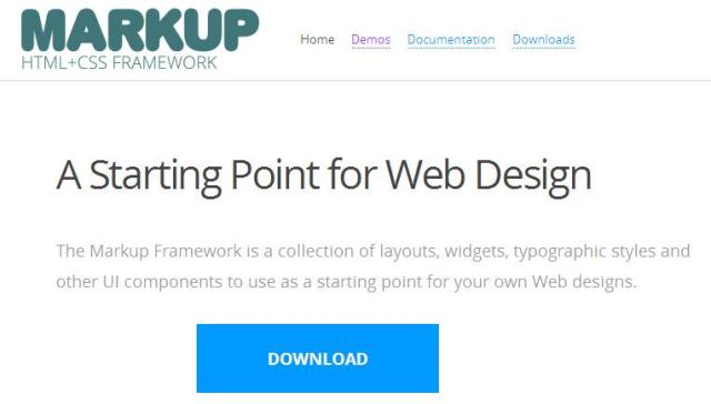 WebDesign Modèle de départ pour la création rapide dapplications web - Markup Framework