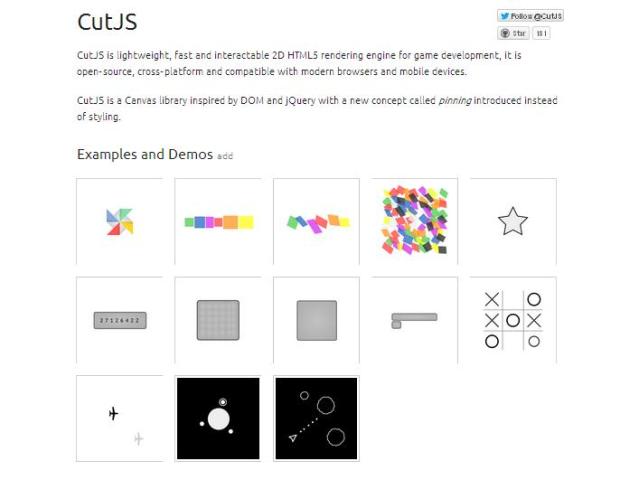 WebDesign Moteur 2D HTML5 pour les Jeux - CutJS 