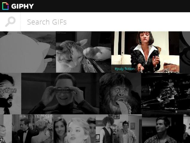 WebDesign Moteur de recherche dimages GIF animées - Giphy