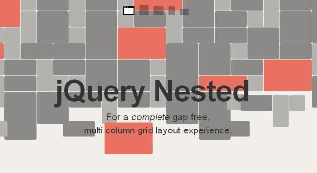 WebDesign Organisation automatique par jQuery sur une grille pour site web - Nested