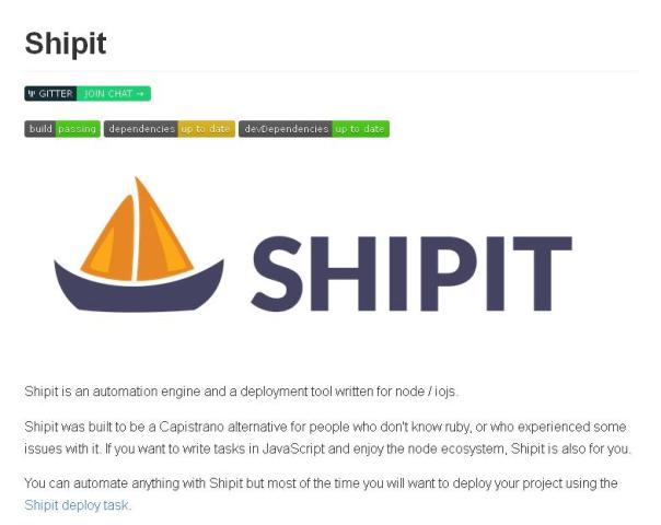 WebDesign Outil de déploiement automatique écrit en JavaScript - ShipIt