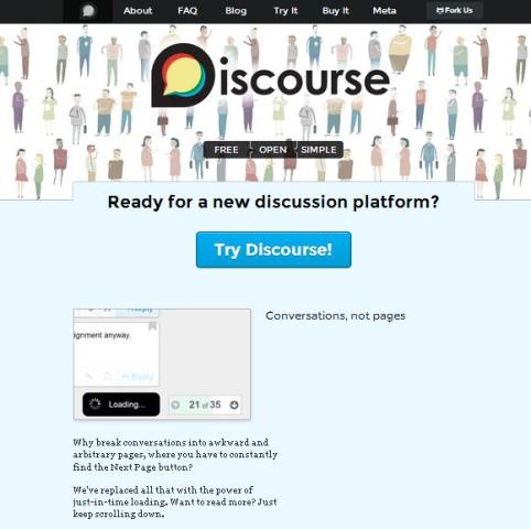 WebDesign Plateforme de discussion open source codé avec Ruby on Rails - Discourse
