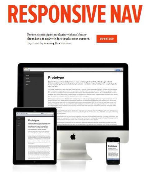 WebDesign Plugin JavaScript autonome Pour menus réactifs - Responsive-Nav