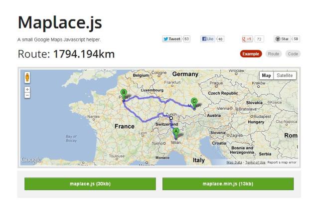 WebDesign Plugin Javascript pour simplifier lintégration de Google Maps - Maplace.js