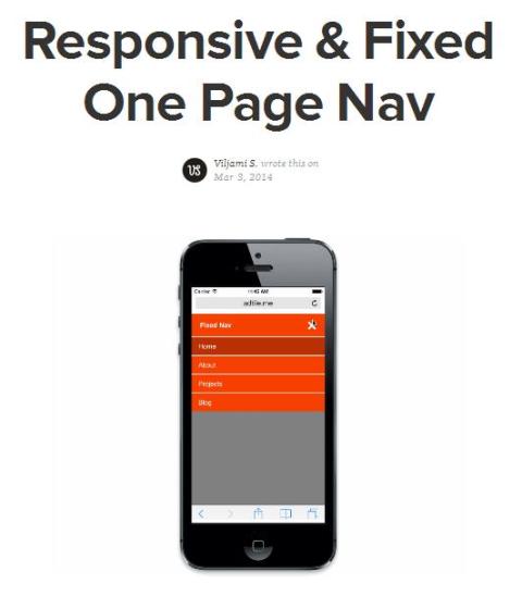 WebDesign Plugin de navigation pour site web adaptatif dune page - Fixed-Nav