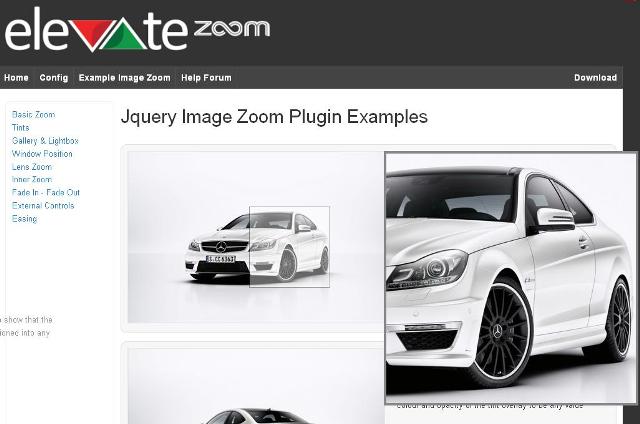 WebDesign Plugin jQuery de Zoom avec galerie intégrée - elevateZoom