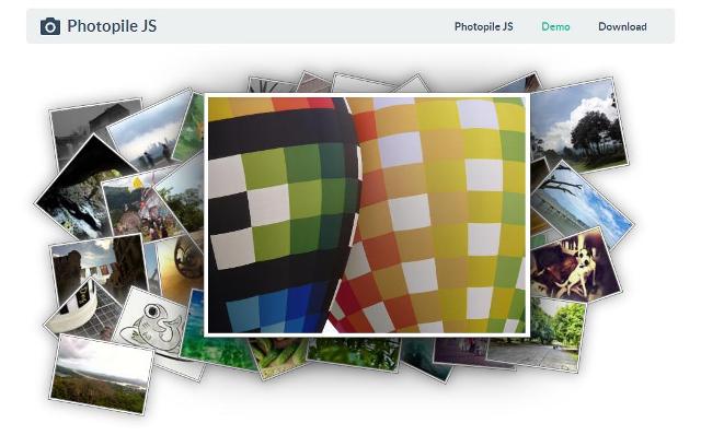 WebDesign Présentation de photos originales pour votre site web - Photopile JS