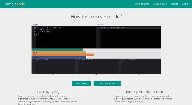 WebDesign Qui encode le plus vite  nimblecode.io