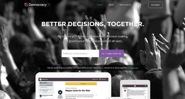 WebDesign Site web pour animer la vie politique et voter - DemocracyOS
