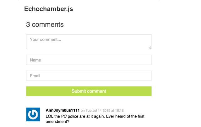 WebDesign Stockage local des commentaires de vos internautes - Echochamber