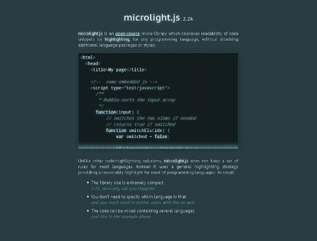 WebDesign Surlignez facilement vos pages web - microlight.js 