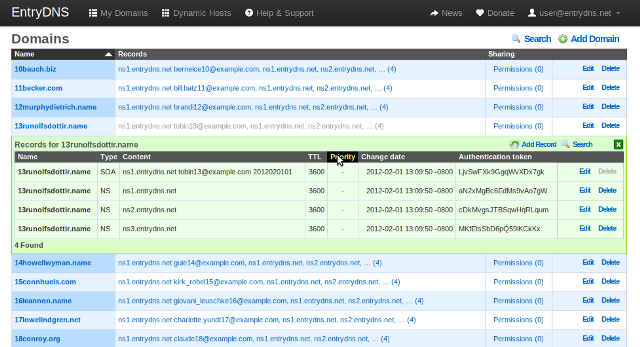 WebDesign Système de gestion DNS gratuit pour tous types de domaines - EntryDNS