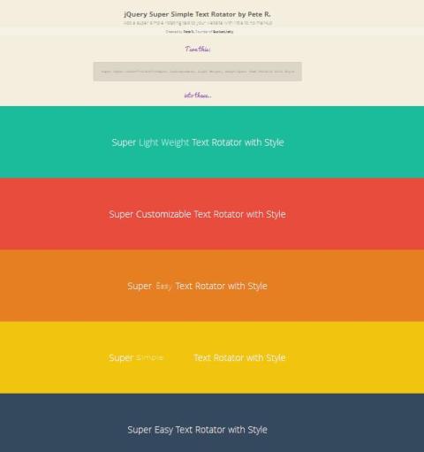 WebDesign Texte tournant avec jQuery rendu tellement facile - simple-text-rotator