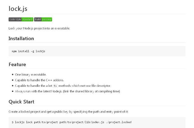 WebDesign Transformez vos projets Node.js en executable - lock.js