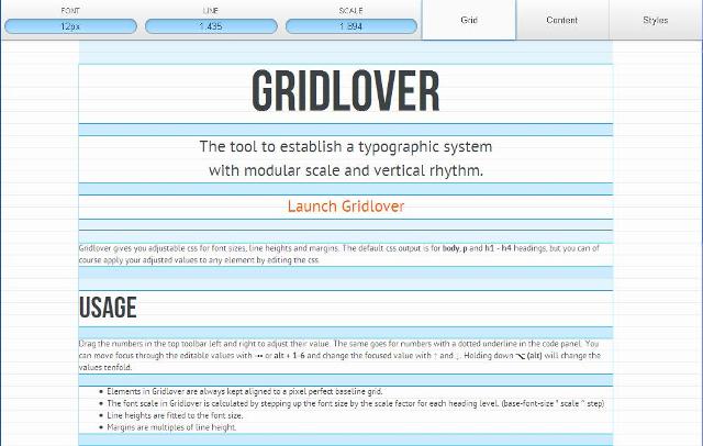 WebDesign Typographie avec échelle modulaire - Gridlover 
