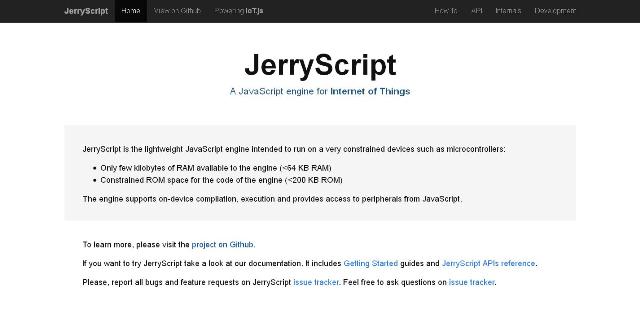 WebDesign Un Moteur JavaScript très léger pour les choses dinternet - JerryScript