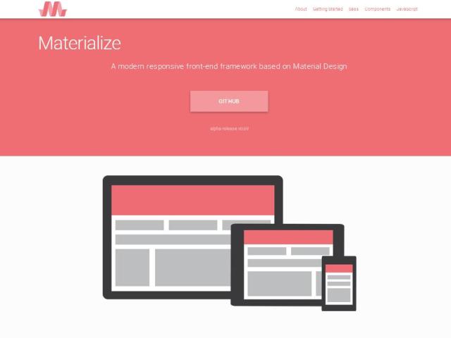 WebDesign Un cadre de developpement de sites web basé sur Material Design - Materialize
