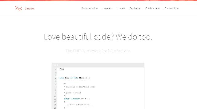 WebDesign Un cadre de développement php pour les artisans du web - Laravel
