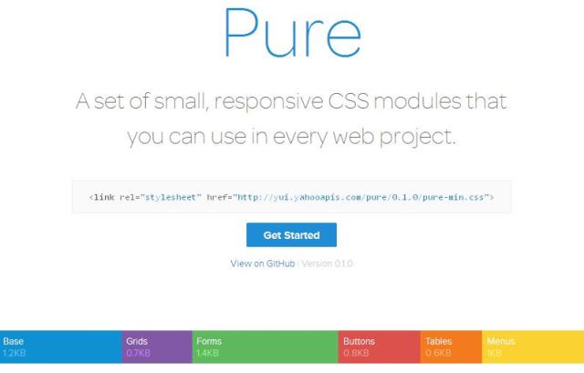 WebDesign Un cadre de travail CSS par Yahoo - Pure