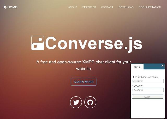 WebDesign Un client chat JavaScript gratuit et libre -  Converse