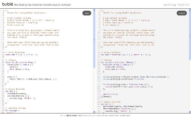 WebDesign Un compilateur JavaScript ES5 vers ES2015 - Bublé