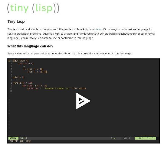 WebDesign Un compilateur Lisp écrit en JavaScript - Tiny-Lisp