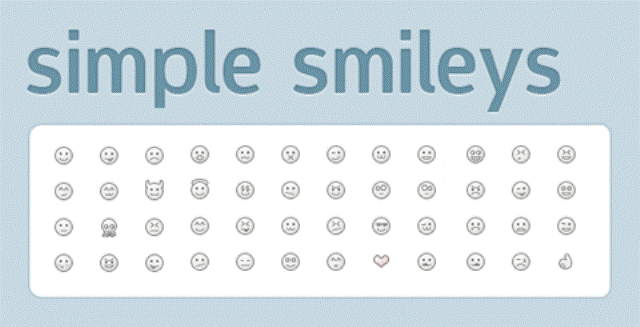 WebDesign Un ensemble dicônes gratuites de smiley - Simple Smileys