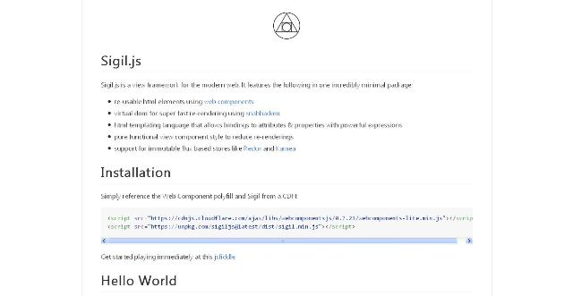 WebDesign Un environnement de développement JavaScript pour vous simplifier vos projets web - Sigil.js