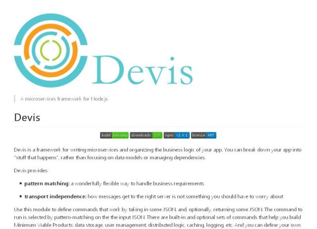 WebDesign Un environnement de développement pour microservice sous NodeJS - Devis