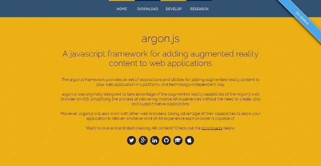 WebDesign Un framework JavaScript pour ajouter de la réalité augmentée à vos applications - argon.js
