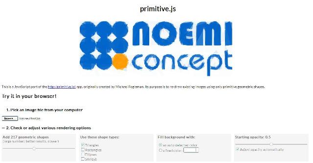 WebDesign Un générateur JavaScript dimages par de formes géométriques - primitive.js