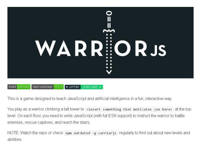 WebDesign Un jeu pour apprendre le JavaScript et lintelligence Artificielle - Warrior