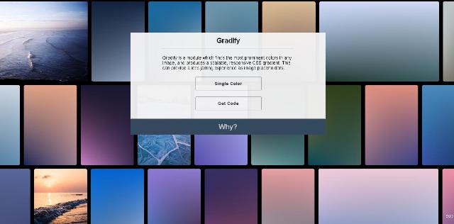 WebDesign Un module JavaScript pour produire des gradients à partir dimages - gradify