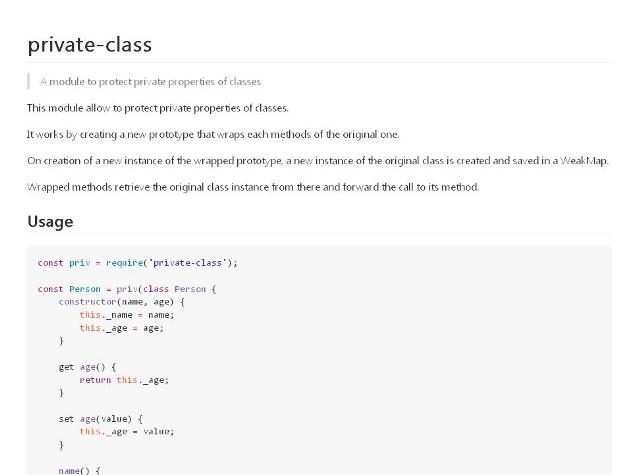 WebDesign Un module pour protéger les propriétés privées des classes - private-class