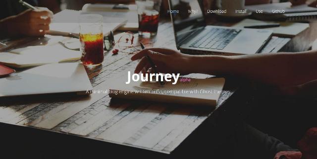 WebDesign Un moteur de blog écrit en Go compatible avec thèmes Ghost - Journey