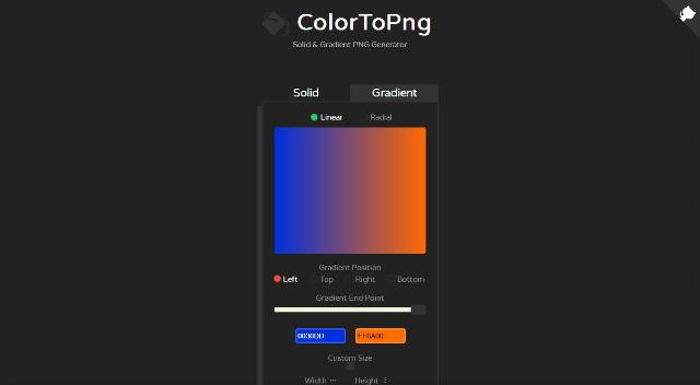 WebDesign Un outil JavaScript en ligne pour générer un fond de site web - colortopng
