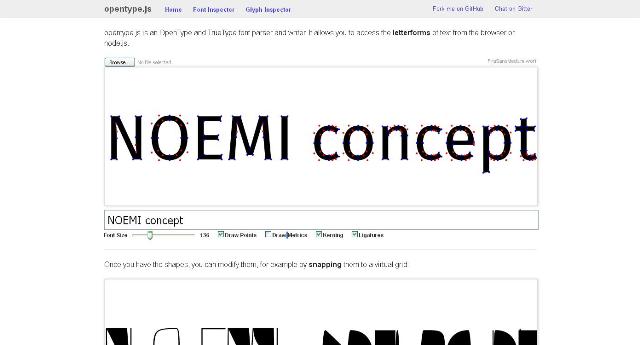 WebDesign Un outil JavaScript pour analyser les polices de caractères OpenType et TrueType - Opentype.js