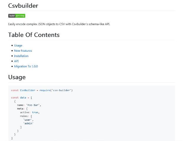 WebDesign Un outil JavaScript pour encoder des objets complexs JSON en CSV - CsvBuilder