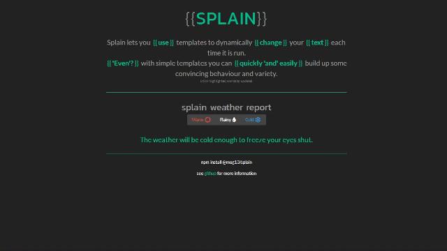 WebDesign Un outil JavaScript pour modifier vos textes dynamiquement - Splain