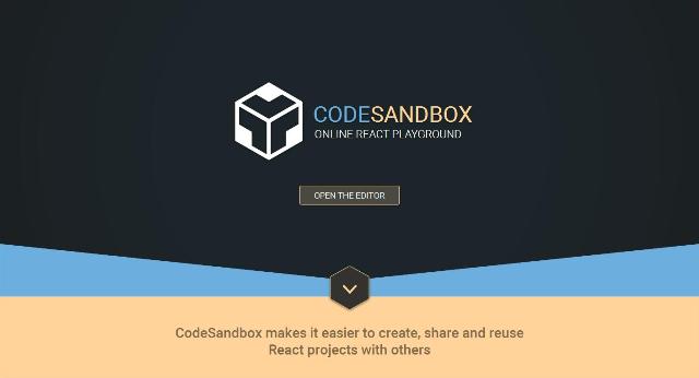 WebDesign Un outil en ligne pour éditer ces projets JavaScript à base REACT - CodeSandbox