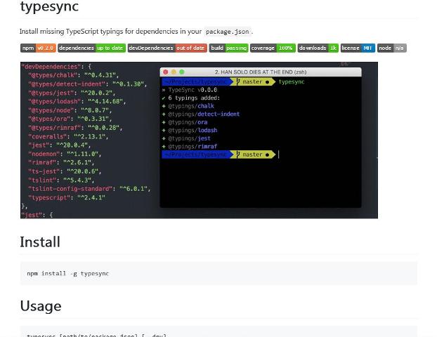 WebDesign Un outil pour ajouter les bibliothèques manquantes à votre projet TypeScript - typesync