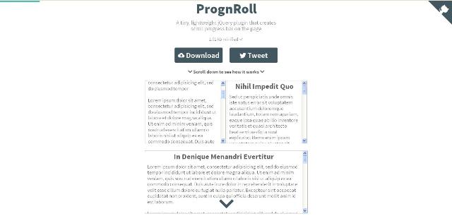 WebDesign Un petit plugin jQuery pour animer la progression dune barre de défilement - prognroll