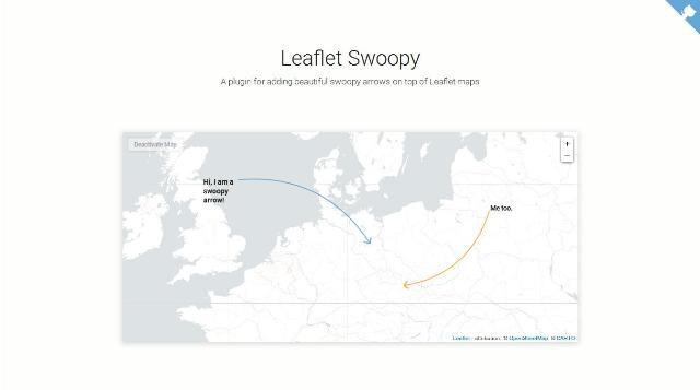 WebDesign Un plugin JavaScript pour ajouter facilement des flèches sur un plan Leaflet - Leaflet Swoopy