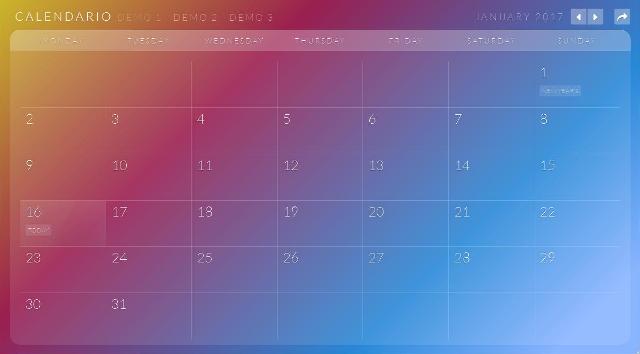 WebDesign Un plugin jQuery pour créer des calendriers pour vos sites web adaptatifs - Calendario