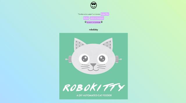 WebDesign Un robot distributeur pour chat codé JavaScript - robokitty